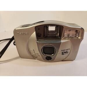 CANON Sure Shot OWL PF Date 35mm Point and Shoot Film Camera Silver TESTED